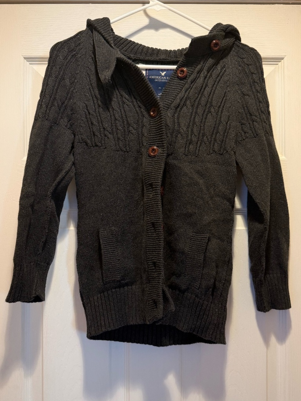 y2k American eagle hooded Cardigan